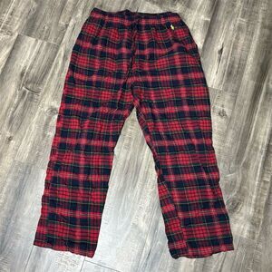 Vintage Polo Ralph Lauren Men's Plaid Pajama Pants Red Size L